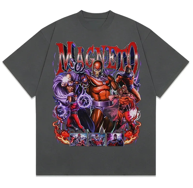 Marvel Spider-Man Graphic Printing Summer Autumn Winter Cotton Men's and Women's Oversized T-shirts Short Sleeves Outdoor Sports