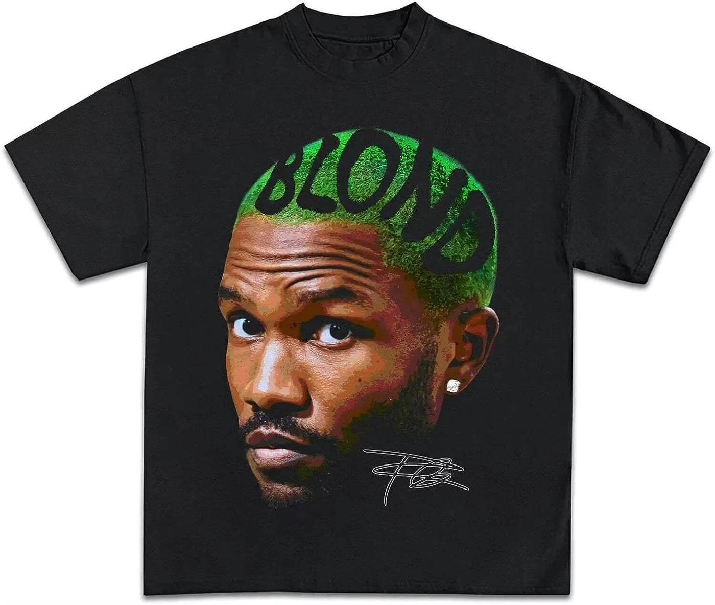 Frank Oceans Shirt Rap Tee Concert Merch Blonds Album Cover Graphic T-Shirt COTTON New Arrival anime clothes t shirts for men