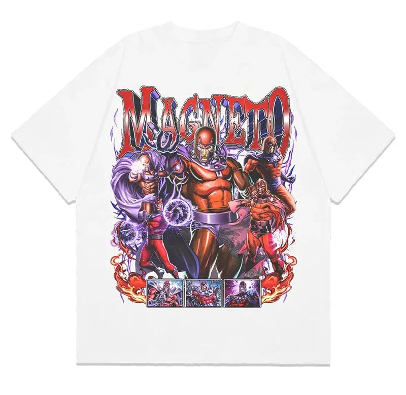 Marvel Spider-Man Graphic Printing Summer Autumn Winter Cotton Men's and Women's Oversized T-shirts Short Sleeves Outdoor Sports